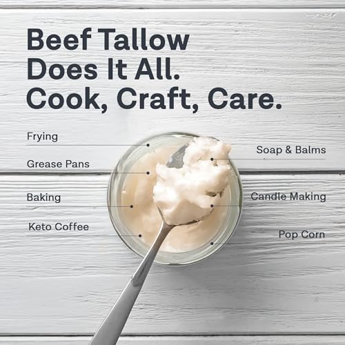 MD.LIFE Grass Fed Beef Tallow for Cooking, 24 Pounds A54505