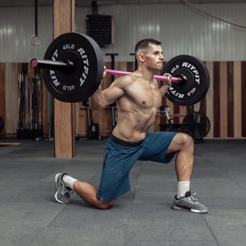 RITFIT Olympic Barbell 4ft/6ft 2 Inch Weight Bar for Strength Training, 500lbs Capacity F369