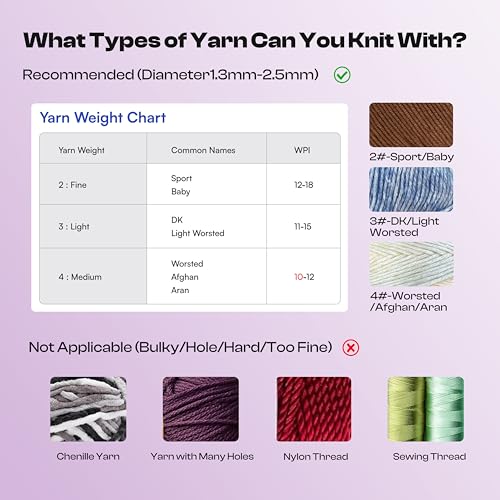 Caydo i Cord Knitting Machine, Electric iCord Maker Tool S14428