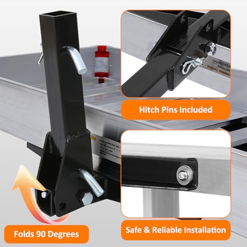 MaxxHaul 50149 500-lb Folding Aluminum Hitch Cargo Carrier Rack Q960635