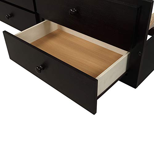 Harper & Bright Designs Twin Over Twin Bunk Bed with Storage Drawers, Solid Wood, Espresso P440327