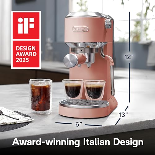 De'Longhi Dedica Duo Compact Espresso Machine with Milk Frother, Stainless Steel C1989