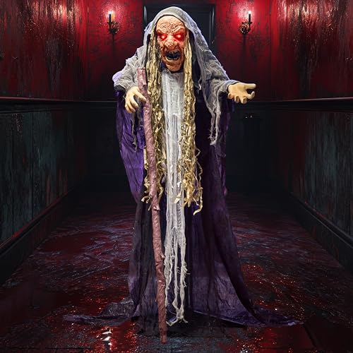 JOYIN 65" Halloween Animatronics Ghost Decor with Sound for Outdoor T10357
