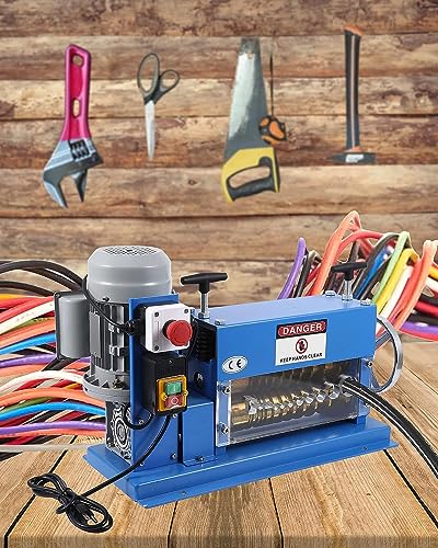 Automatic Wire Stripping Machine 0.06-1.5in with Manual Crank for Copper Recycling B31038