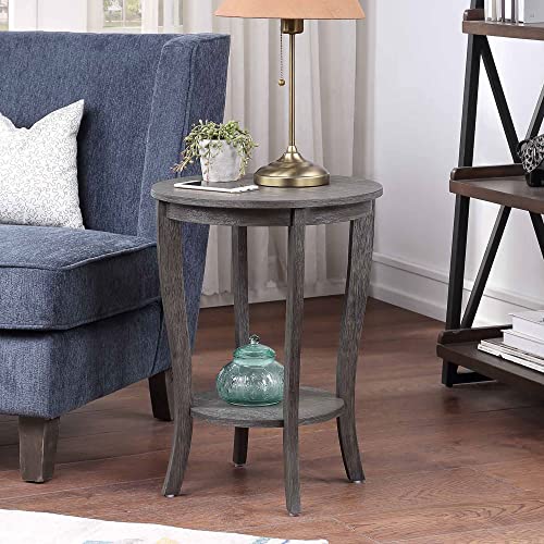 American Heritage Round End Table, Black U219