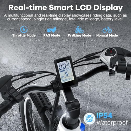 1000 Peak Electric Bike for Adults, 80 Miles Removable Battery, 26" 7-Speed D960