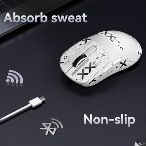 ATTACK SHARK X3 Wireless Gaming Mouse, 49g Ergonomic, PAW3395 26K DPI, White C238377