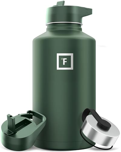 IRON °FLASK Stainless Steel Insulated Water Bottle with 3 Lids, 40 oz U19688