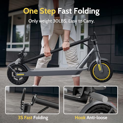 NAVIC Electric Scooter for Adults, Folding E-Scooter with Dual Braking and Dual Suspension B3040