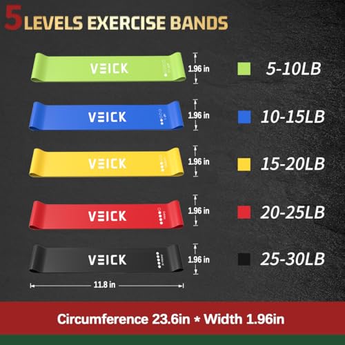 VEICK Resistance Bands with Handles for Home Workout O75059