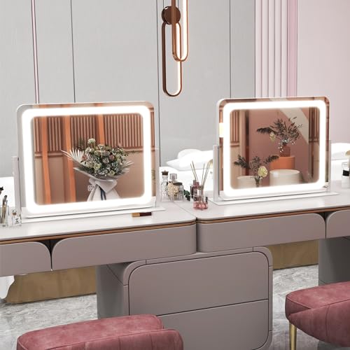 Vanity Mirror with Lights, 12.6"×15" LED Makeup Mirror, Touch Control Dimmable D52089