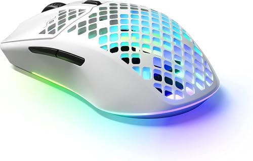 SteelSeries Aerox 3 Wireless Holey RGB Gaming Mouse, Ultra-lightweight, Onyx O713