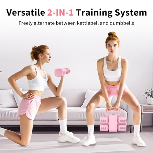 2-in-1 Adjustable Dumbbells Set for Home Gym Exercise H9792