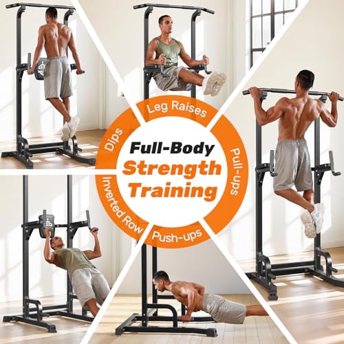 Sportsroyals Pull Up Bar Dip Station Power Tower Home Gym Strength Training Equipment R739989