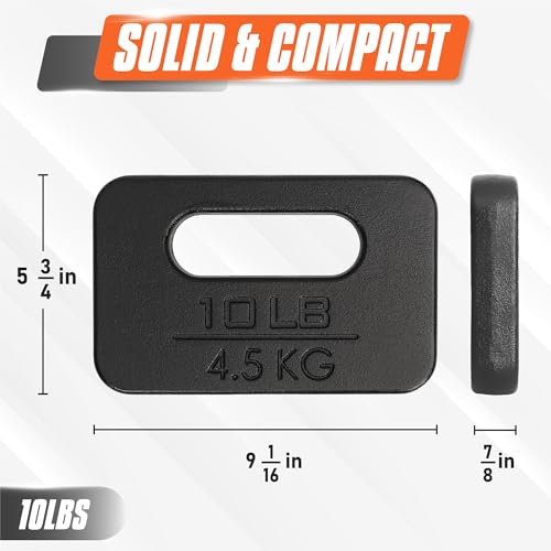 Yes4All Ruck Weight Plate, Cast Iron with Wide Grip for Strength Training R21870