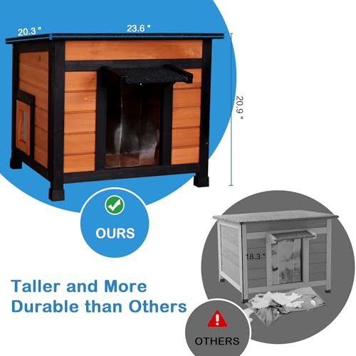 Outdoor Cat House Weatherproof Winter Enclosure for Feral Cats W562161