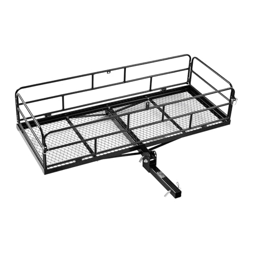 VEVOR 70" x 30" x 6" Hitch Cargo Carrier, 500 lbs Capacity, Folding for 2" Receiver I3546