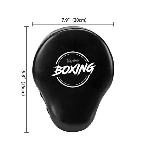 Valleycomfy Boxing Curved Focus Punching Mitts Leatherette Training Pads D262