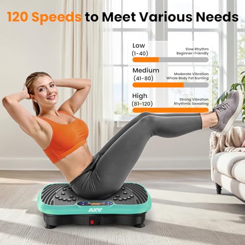 AXV Vibration Plate Fitness Platform Exercise Machine for Full Body Workout Q37919