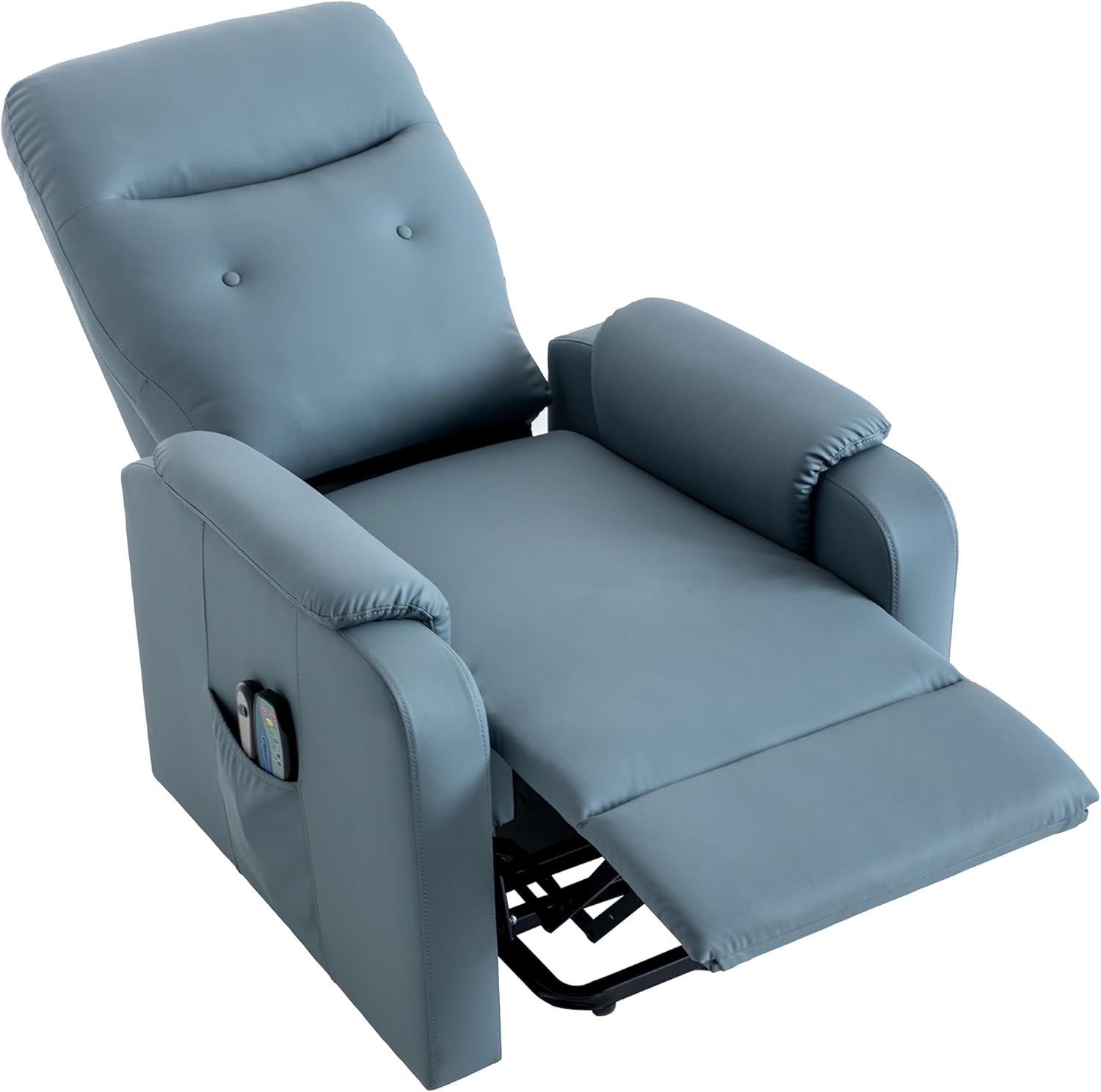 Power Lift Recliner Chair with Adjustable Heated Massage for Elderly, F-Blue R8992