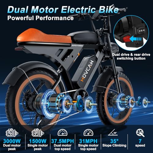 MOVCAN V30 Series Electric Bike for Adults 20" Fat Tire Ebike N31922