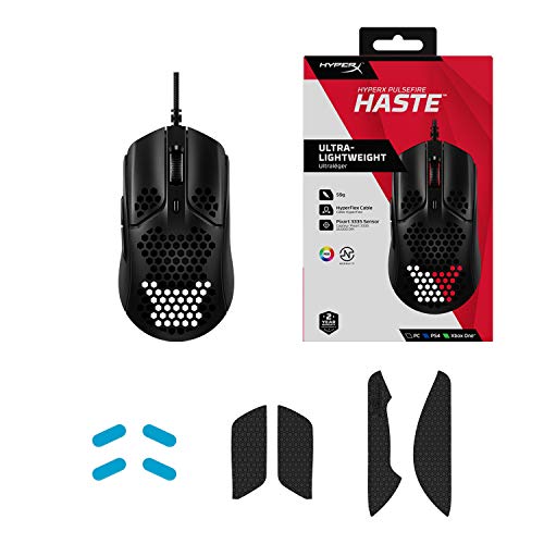 HyperX Pulsefire Haste Wireless Gaming Mouse, 61g, 100 Hour Battery, Black C679180