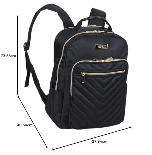 Kenneth Cole REACTION Chelsea Chevron Quilted Luggage, Black, 24-Inch V572