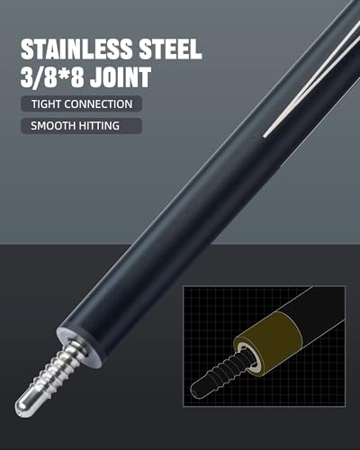 CRICAL Carbon Fiber Pool Cue Stick 58" with 12.5mm Tip J317692