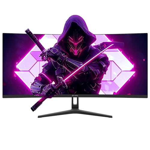 CRUA 30Inch Ultrawide Curved Monitor, 21:9 WFHD 2560x1080P, 100Hz, VA Panel, Black Y8772