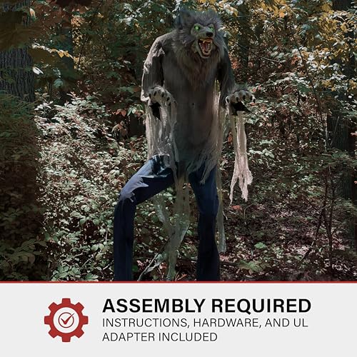 Haunted Hill Farm Motion-Activated 7.5-Ft. Smoldering Ghoul Animatronic Halloween Decoration N1475