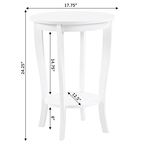 American Heritage Round End Table, Black U219