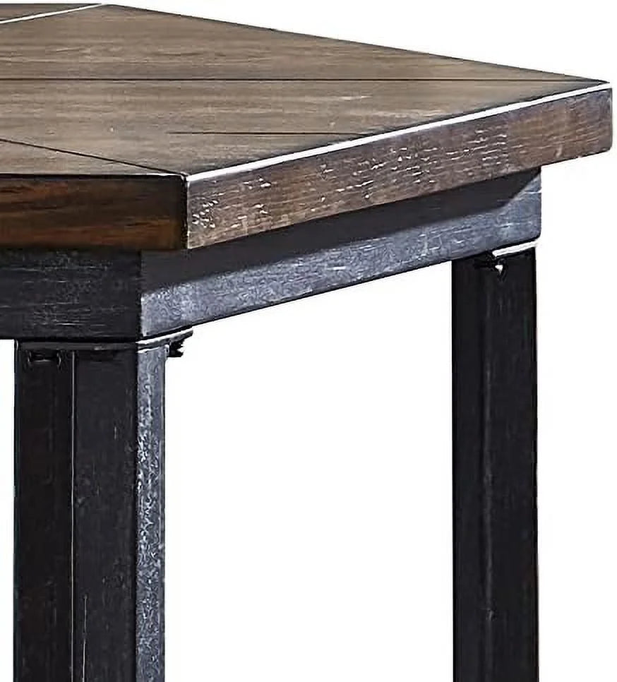 Mocha Hexagonal Iron Base End Table K408
