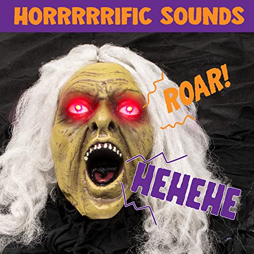 JOYIN Zombie Halloween Decoration Outdoor with Sound Effect & Lighted Eyes H206891