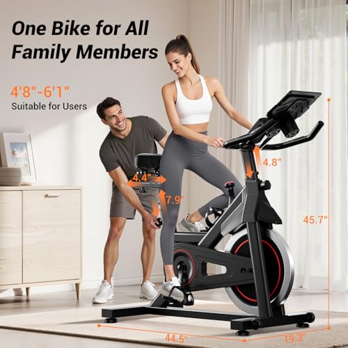 CURSOR FITNESS Exercise Bike, Stationary Bike for Home, 300 LBS Capacity U542