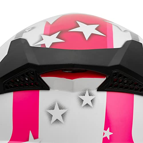 SLMOTO Dot Youth Kids Motocross Offroad Helmet with Goggles and Gloves Blue Skull D851858
