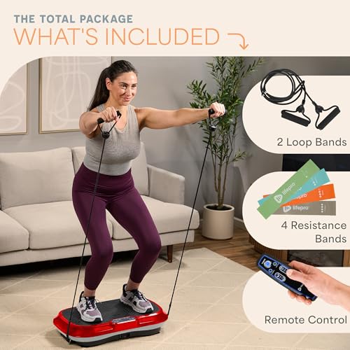 Lifepro Waver Vibration Plate Exercise Machine with Loop Bands V797593