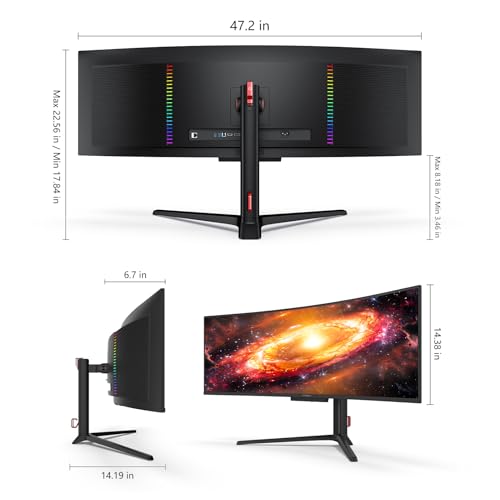 INNOCN 49" Curved Ultrawide Gaming Monitor 120Hz QHD 32:9 E79455