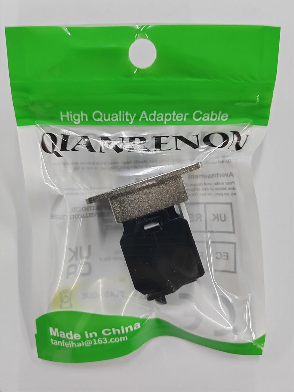 QIANRENON CAT6 RJ45 Panel Mount Ethernet Connector, No Tool Crimp Adapter O217