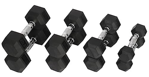 Rubber Coated Hex Dumbbell Weight Set R443
