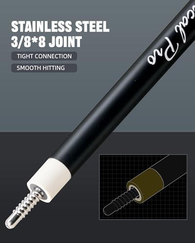 CRICAL Carbon Fiber Pool Cue Stick 58" with 12.5mm Tip J317692