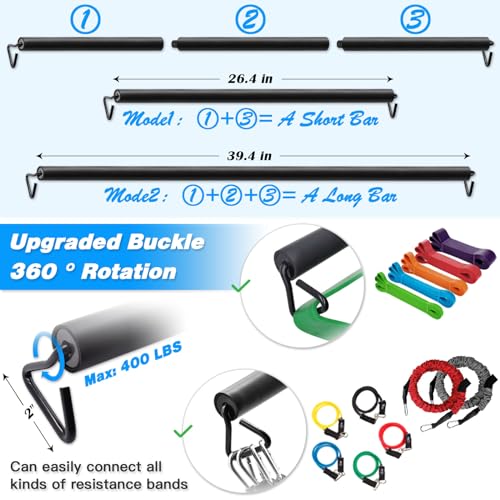 Brebebe Door Anchor Strap for Resistance Bands, Multi Point Gym Attachment, Home Fitness Equipment U4872