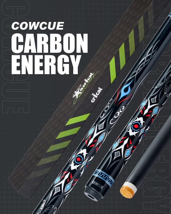 CRICAL Carbon Fiber Pool Cue Stick 58" with 12.5mm Tip J317692