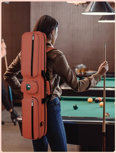 Pool Cue Case 4x5 with Pockets, Soft Padded Billiard Cue Bag A2212
