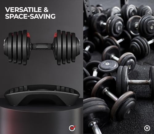 Yaheetech Adjustable Dumbbell Set with Anti-Slip Handle for Home Gym J871148