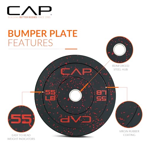 CAP Barbell 2-Inch Olympic Bumper Plate Weight Set O371151