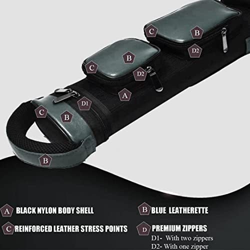 Champion Nylon/Leatherette Billiard Pool Cue Stick Hard Carrying Case Y844595