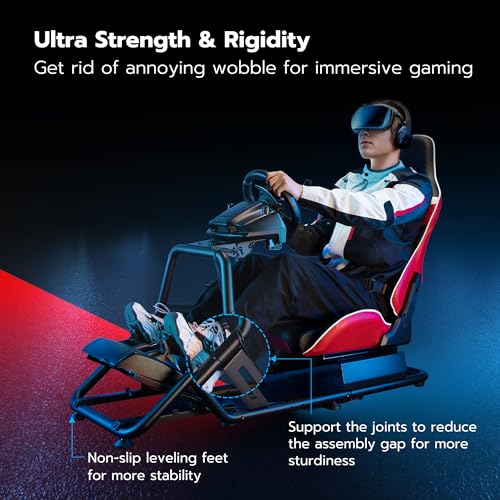 ARES WING Racing Simulator Cockpit with Monitor Mount and Seat P60837