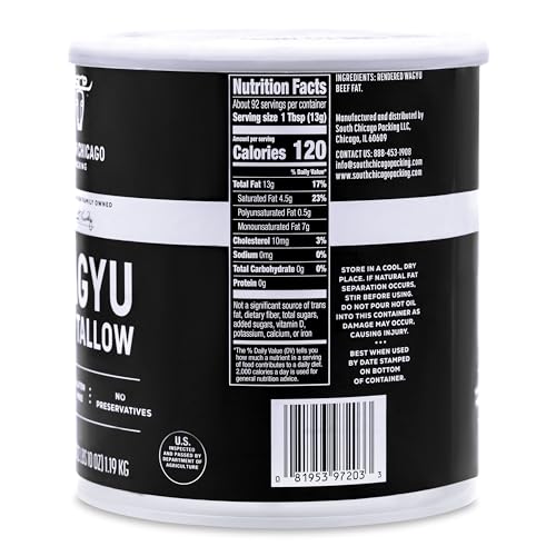 South Chicago Packing Wagyu Beef Tallow, 42 oz, Pure N50502