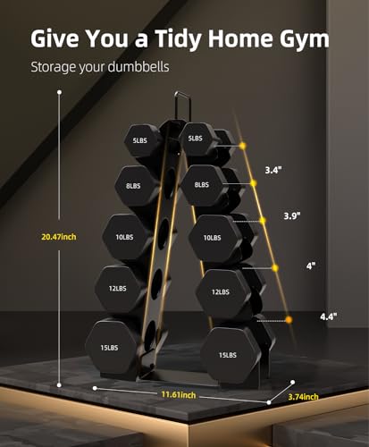 OKUGAFIT Compact A-Frame Dumbbell Rack for Home Gym D110256