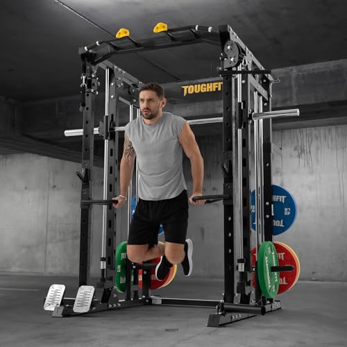 F4 Smith Machine Power Cage with Adjustable Cable Crossover J835